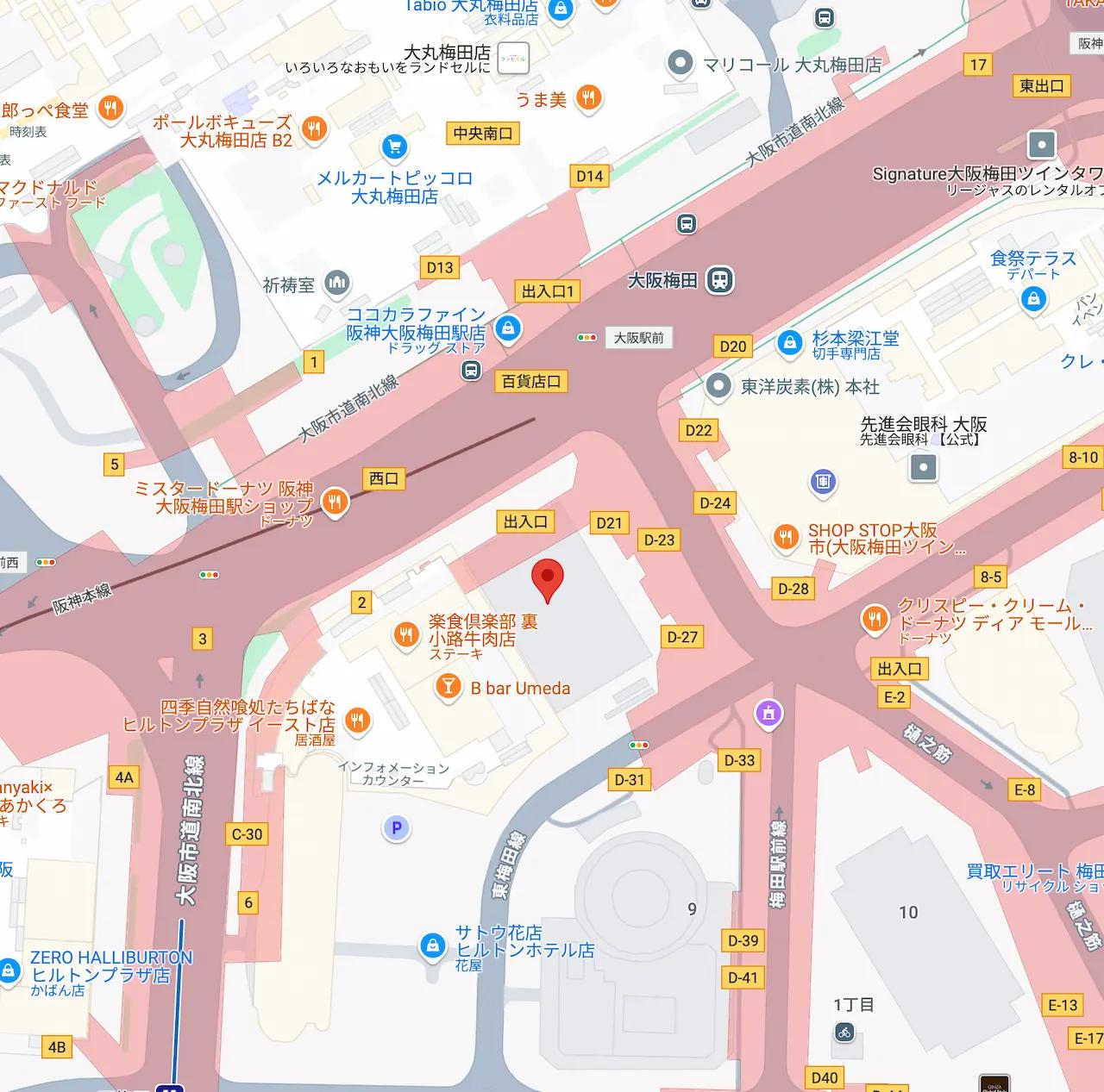XIAOMA 梅田店 Map